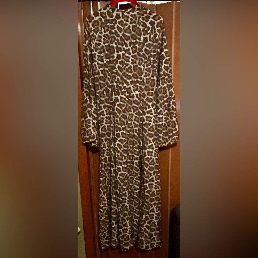 H&M Brown Animal Print Maxi Dress - Picture 12 of 16
